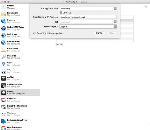 Apple-Configurator_Profile AirPrint