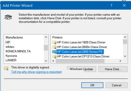 Windows-Add-Printer-Wizard-HP-Drivers-Selection